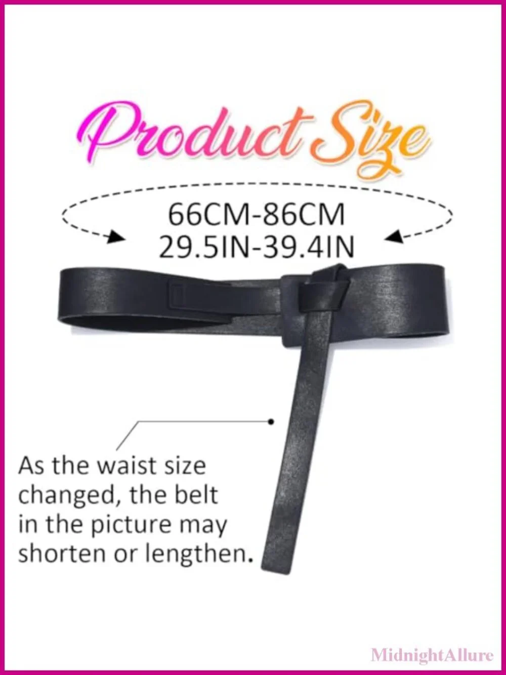 Wide Leather Waist Belt Chunky Statement Tie Knot Fashion Accessory